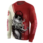 oklahoma sooners jack skellington crimson hoodie best selling