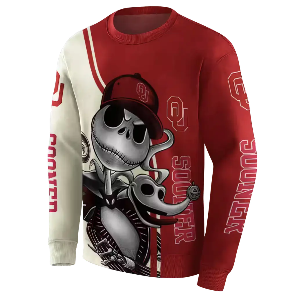 oklahoma sooners jack skellington crimson hoodie new arrival oklahoma sooners jack skellington crimson hoodie new arrival