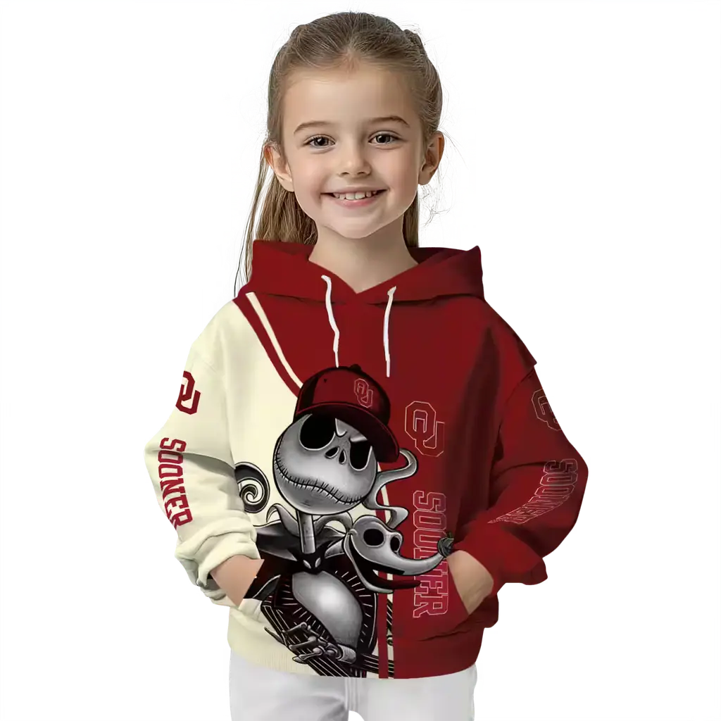 oklahoma sooners jack skellington crimson hoodie top rated oklahoma sooners jack skellington crimson hoodie top rated