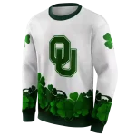 oklahoma sooners lucky motif white green hoodie best selling