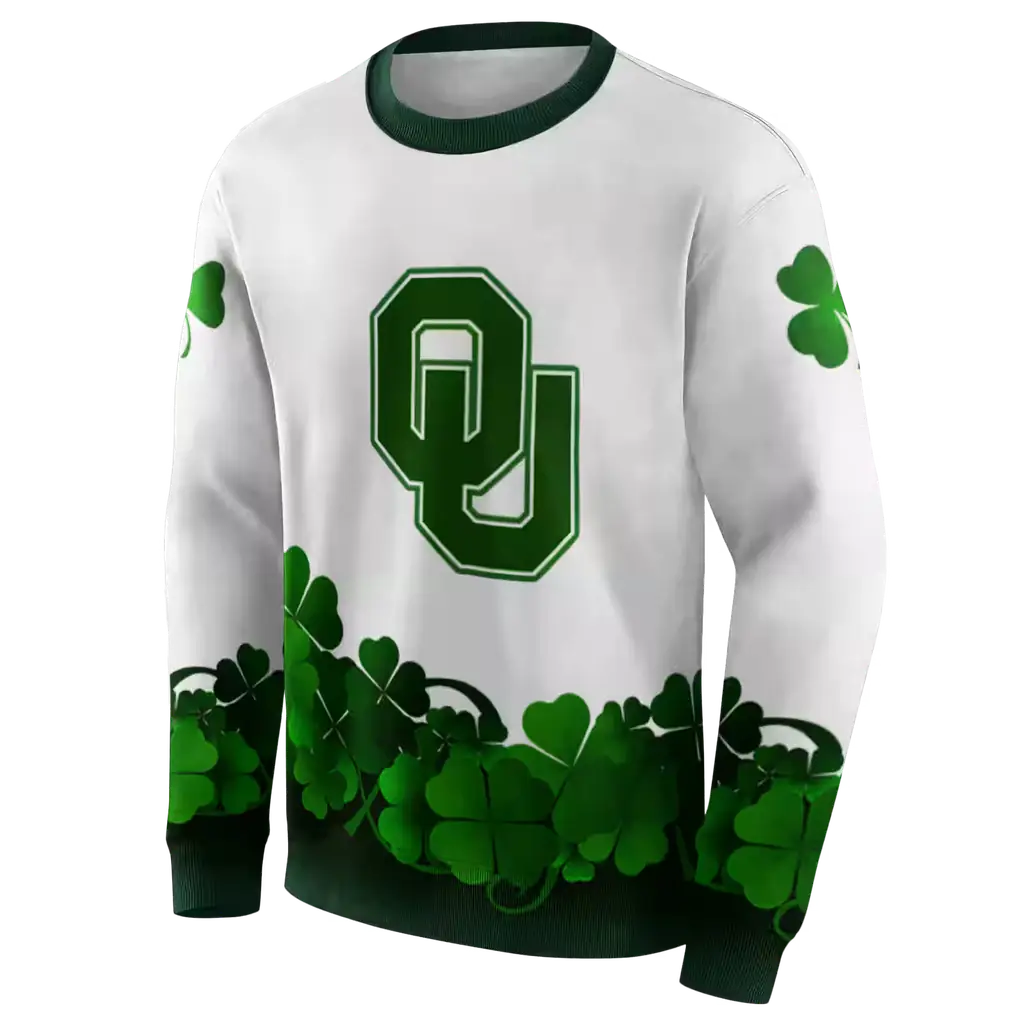 oklahoma sooners lucky motif white green hoodie new arrival oklahoma sooners lucky motif white green hoodie new arrival