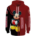 oklahoma sooners mickey mouse crimson black hoodie best selling
