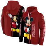 oklahoma sooners mickey mouse crimson black hoodie best selling