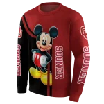 oklahoma sooners mickey mouse crimson black hoodie best selling