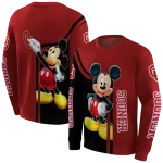 oklahoma sooners mickey mouse crimson black hoodie best selling