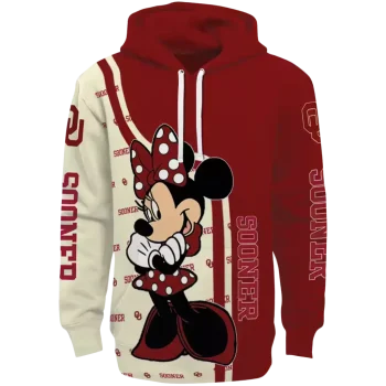 oklahoma sooners minnie mouse crimson hoodie best selling