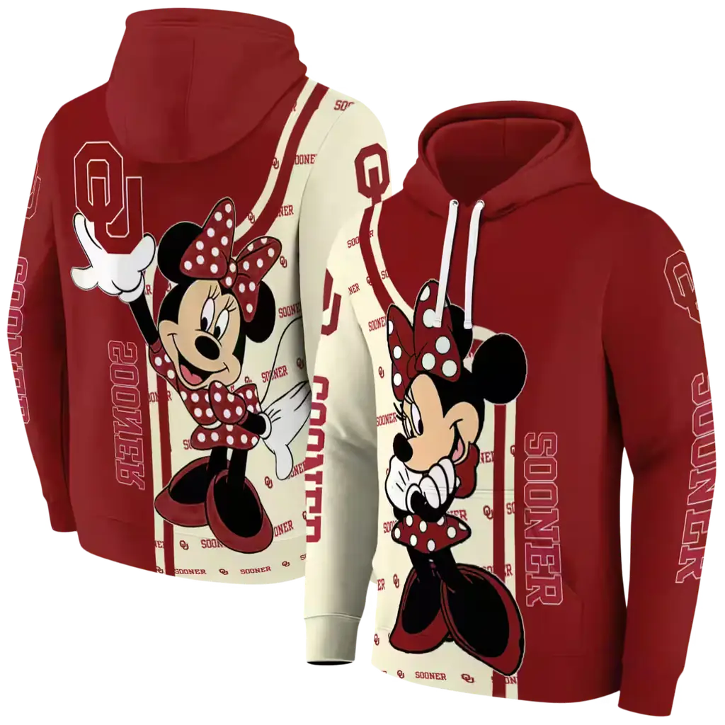 oklahoma sooners minnie mouse crimson hoodie fashion forward oklahoma sooners minnie mouse crimson hoodie fashion forward