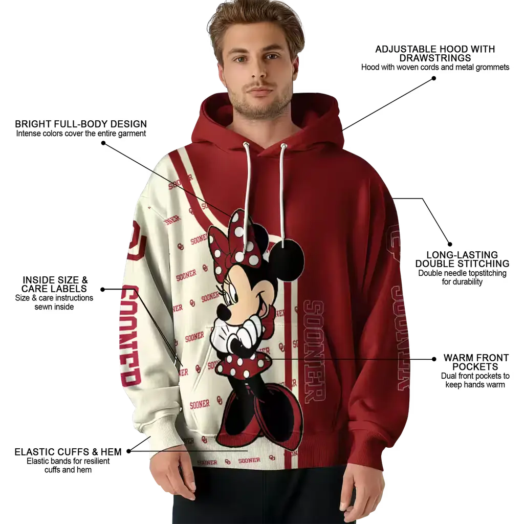 oklahoma sooners minnie mouse crimson hoodie latest model oklahoma sooners minnie mouse crimson hoodie latest model