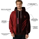 oklahoma sooners monogram pattern crimson hoodie best selling