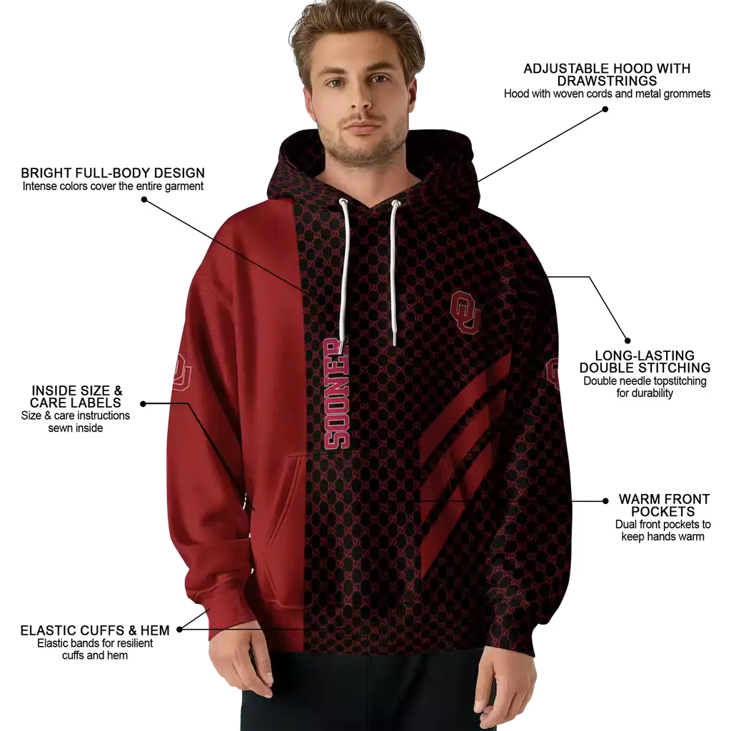 oklahoma sooners monogram pattern crimson hoodie latest model oklahoma sooners monogram pattern crimson hoodie latest model