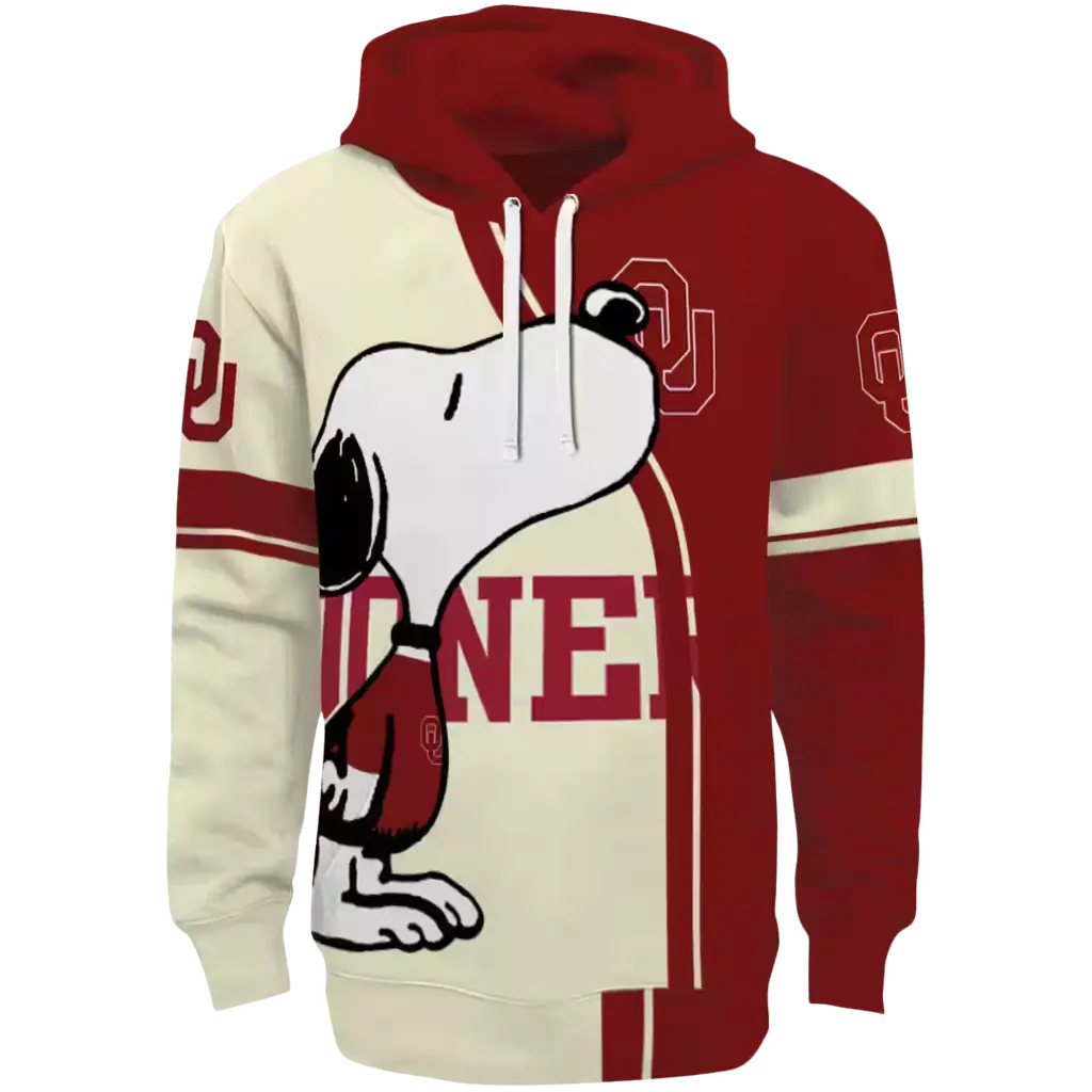 oklahoma sooners playful snoopy crimson hoodie best selling oklahoma sooners playful snoopy crimson hoodie best selling