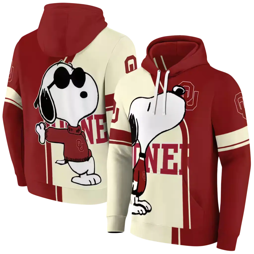 oklahoma sooners playful snoopy crimson hoodie fashion forward oklahoma sooners playful snoopy crimson hoodie fashion forward