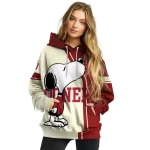 oklahoma sooners playful snoopy crimson hoodie best selling