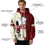 oklahoma sooners playful snoopy crimson hoodie best selling