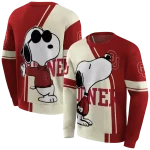 oklahoma sooners playful snoopy crimson hoodie best selling