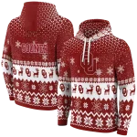 oklahoma sooners reindeer motif crimson hoodie best selling