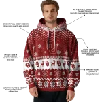oklahoma sooners reindeer motif crimson hoodie best selling