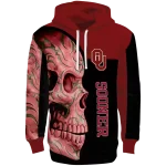 oklahoma sooners skull motif crimson black hoodie best selling
