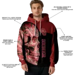 oklahoma sooners skull motif crimson black hoodie best selling