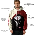 oklahoma sooners skull punisher cream black hoodie best selling