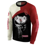 oklahoma sooners skull punisher cream black hoodie best selling