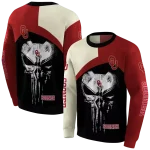 oklahoma sooners skull punisher cream black hoodie best selling