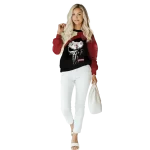 oklahoma sooners skull punisher cream black hoodie best selling