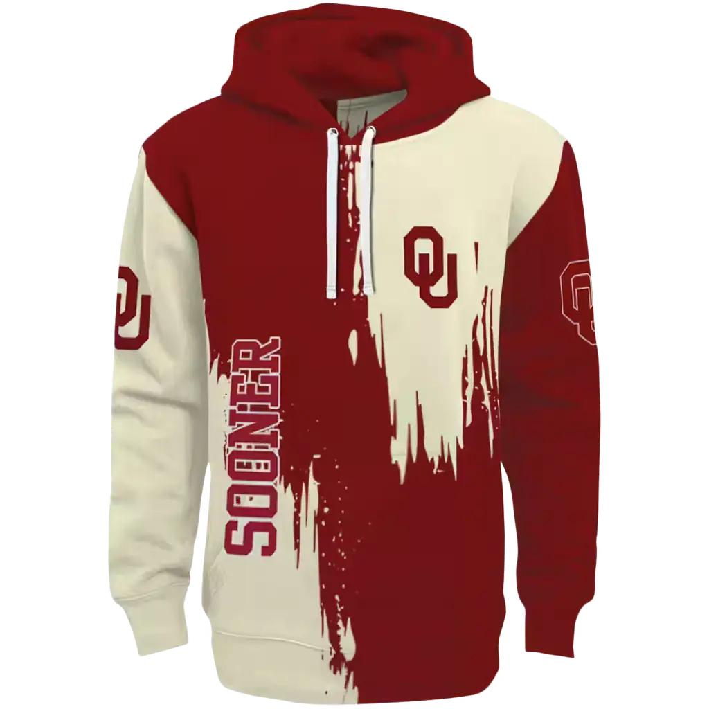 oklahoma sooners splatter effect crimson hoodie best selling oklahoma sooners splatter effect crimson hoodie best selling
