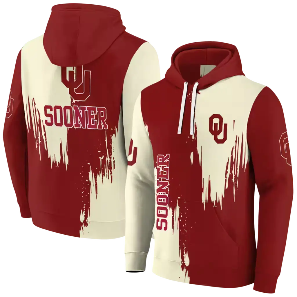 oklahoma sooners splatter effect crimson hoodie fashion forward oklahoma sooners splatter effect crimson hoodie fashion forward