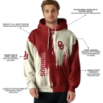 oklahoma sooners splatter effect crimson hoodie best selling