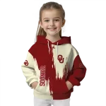 oklahoma sooners splatter effect crimson hoodie best selling