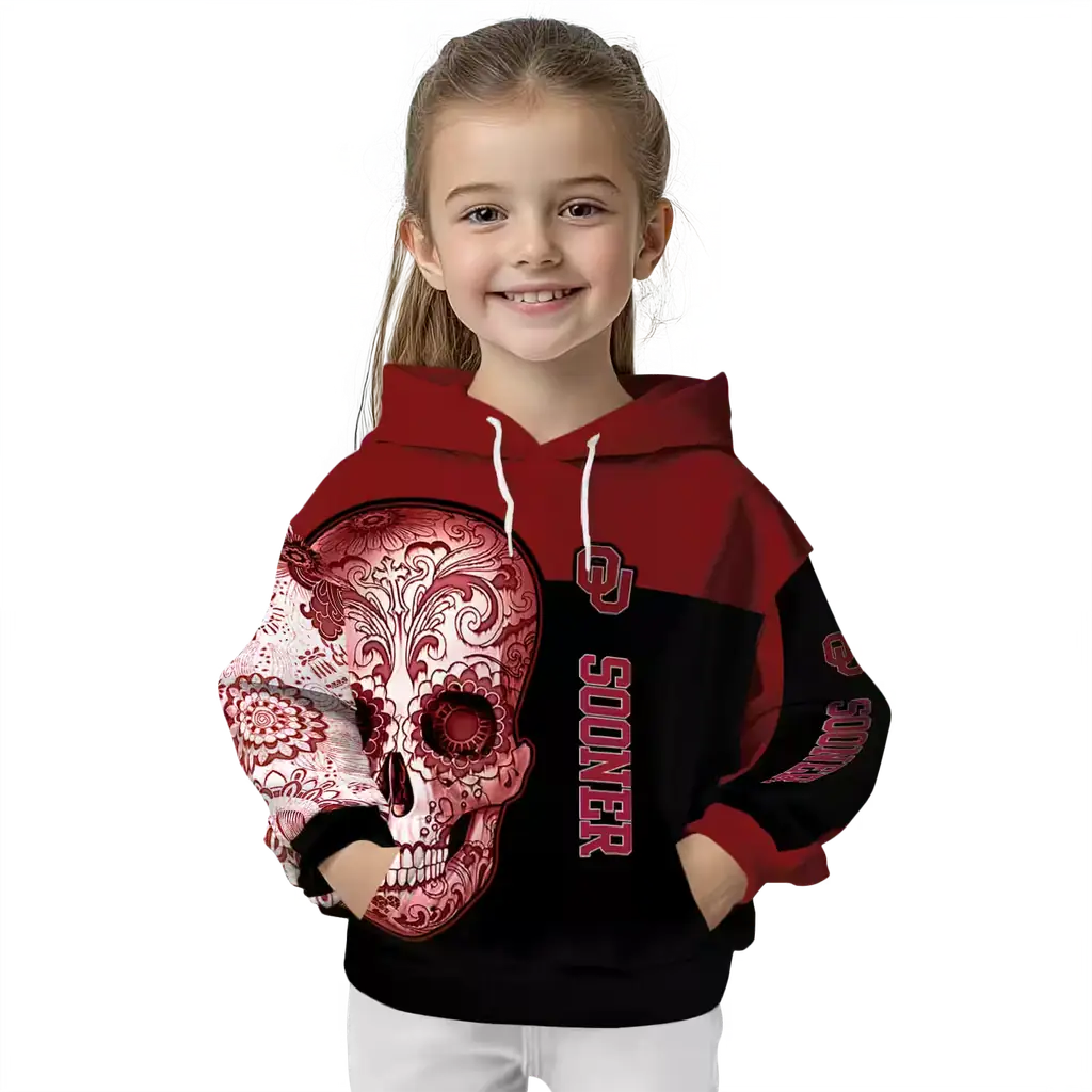 oklahoma sooners sugar skull crimson black hoodie top rated oklahoma sooners sugar skull crimson black hoodie top rated