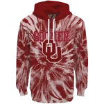 oklahoma sooners tie dye pattern crimson hoodie best selling