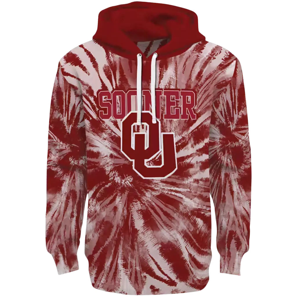 oklahoma sooners tie dye pattern crimson hoodie best selling oklahoma sooners tie dye pattern crimson hoodie best selling