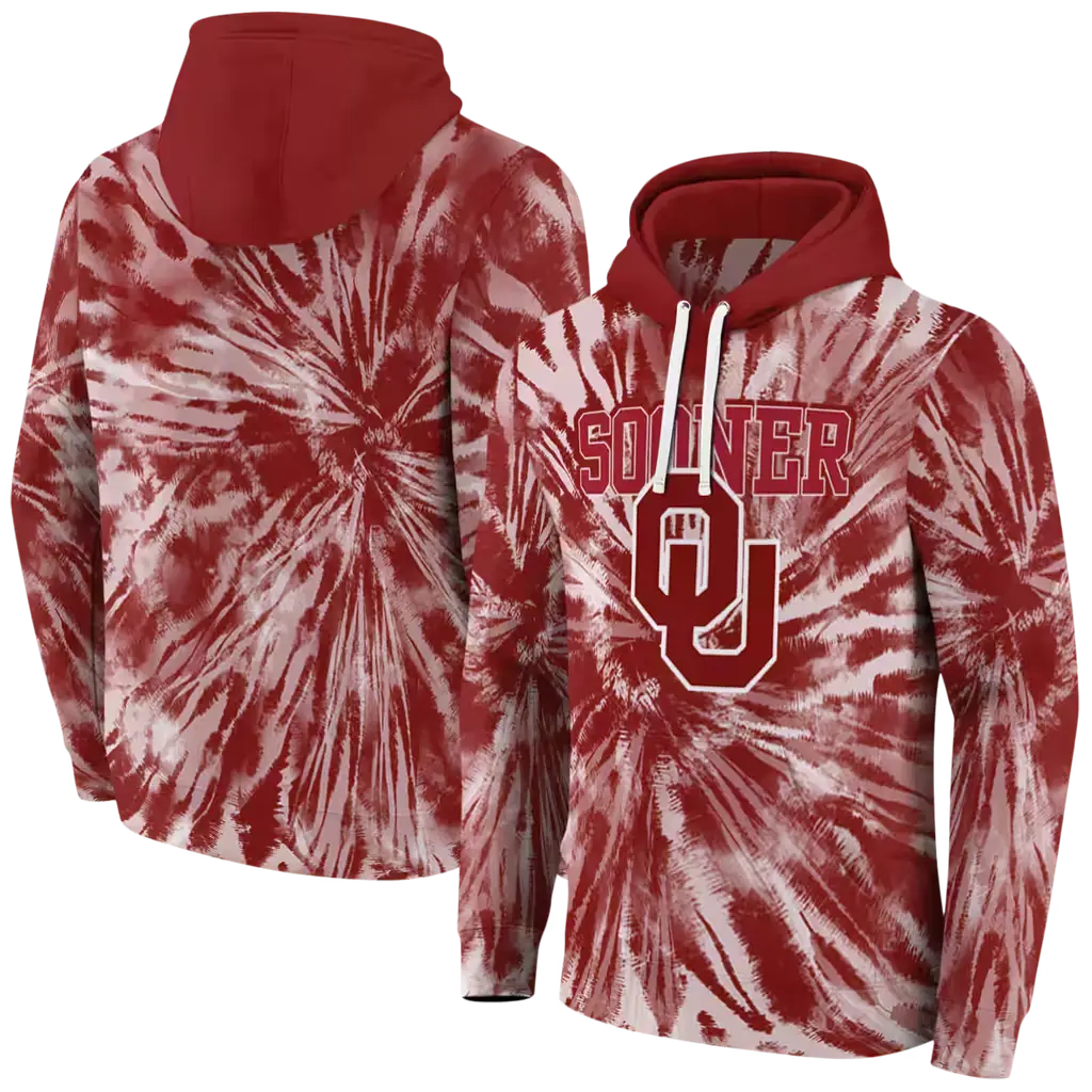 oklahoma sooners tie dye pattern crimson hoodie fashion forward oklahoma sooners tie dye pattern crimson hoodie fashion forward