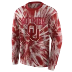 oklahoma sooners tie dye pattern crimson hoodie best selling