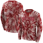 oklahoma sooners tie dye pattern crimson hoodie best selling
