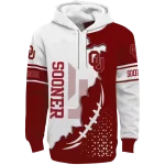 oklahoma sooners triangular pattern crimson white hoodie best selling