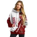 oklahoma sooners triangular pattern crimson white hoodie best selling