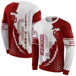 oklahoma sooners triangular pattern crimson white hoodie best selling