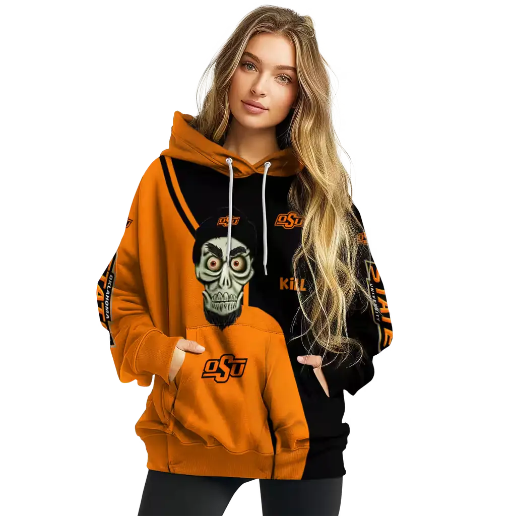 oklahoma state cowboys achmed skull orange hoodie high quality oklahoma state cowboys achmed skull orange hoodie high quality