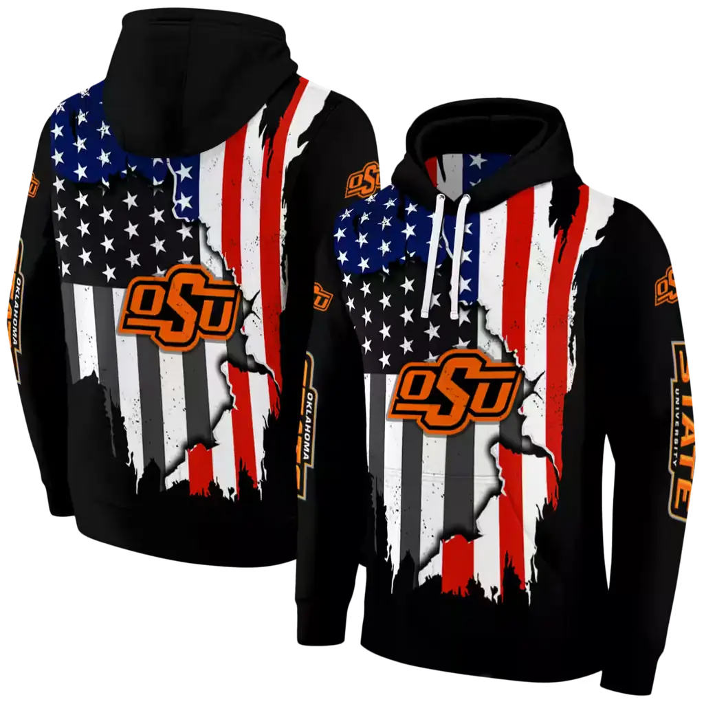 oklahoma state cowboys american pride black hoodie fashion forward oklahoma state cowboys american pride black hoodie fashion forward