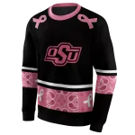 oklahoma state cowboys awareness ribbon black pink hoodie best selling