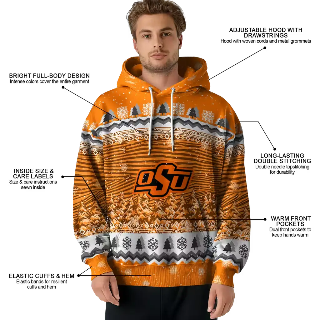 oklahoma state cowboys christmas trees orange hoodie latest model oklahoma state cowboys christmas trees orange hoodie latest model