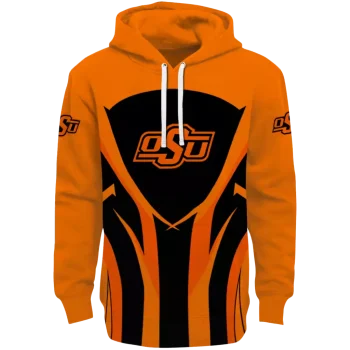 oklahoma state cowboys concentric lines orange black hoodie best selling