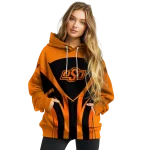 oklahoma state cowboys concentric lines orange black hoodie best selling