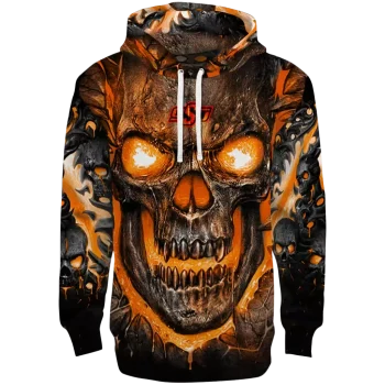 oklahoma state cowboys demonic skull orange black hoodie best selling