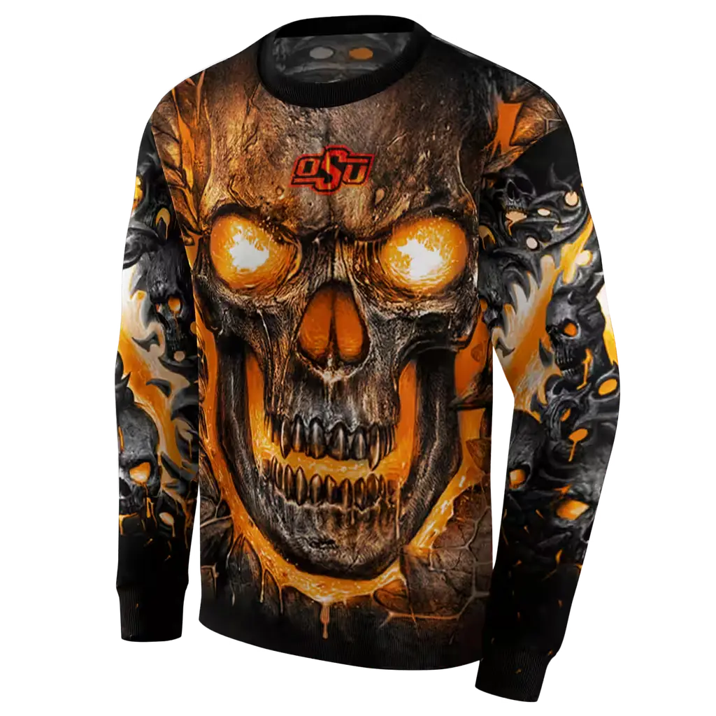 oklahoma state cowboys demonic skull orange black hoodie new arrival oklahoma state cowboys demonic skull orange black hoodie new arrival