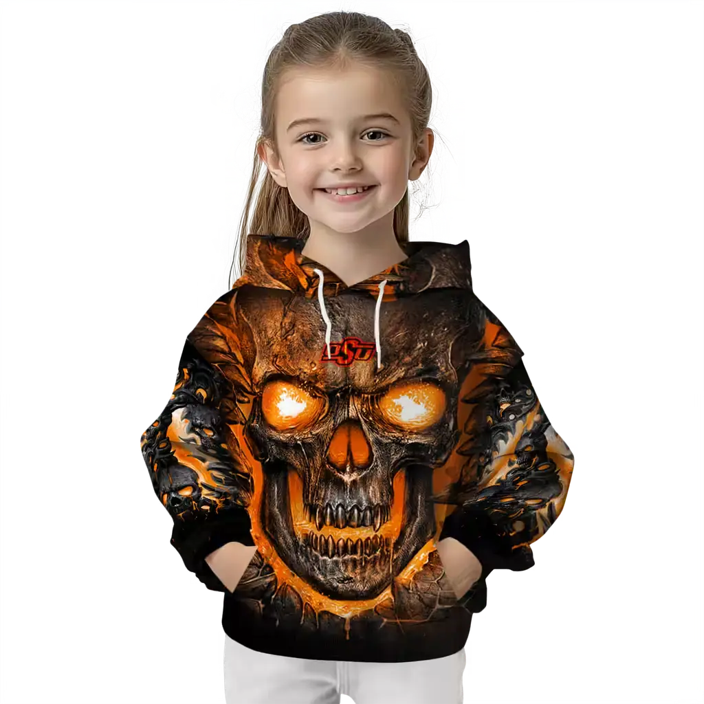 oklahoma state cowboys demonic skull orange black hoodie top rated oklahoma state cowboys demonic skull orange black hoodie top rated