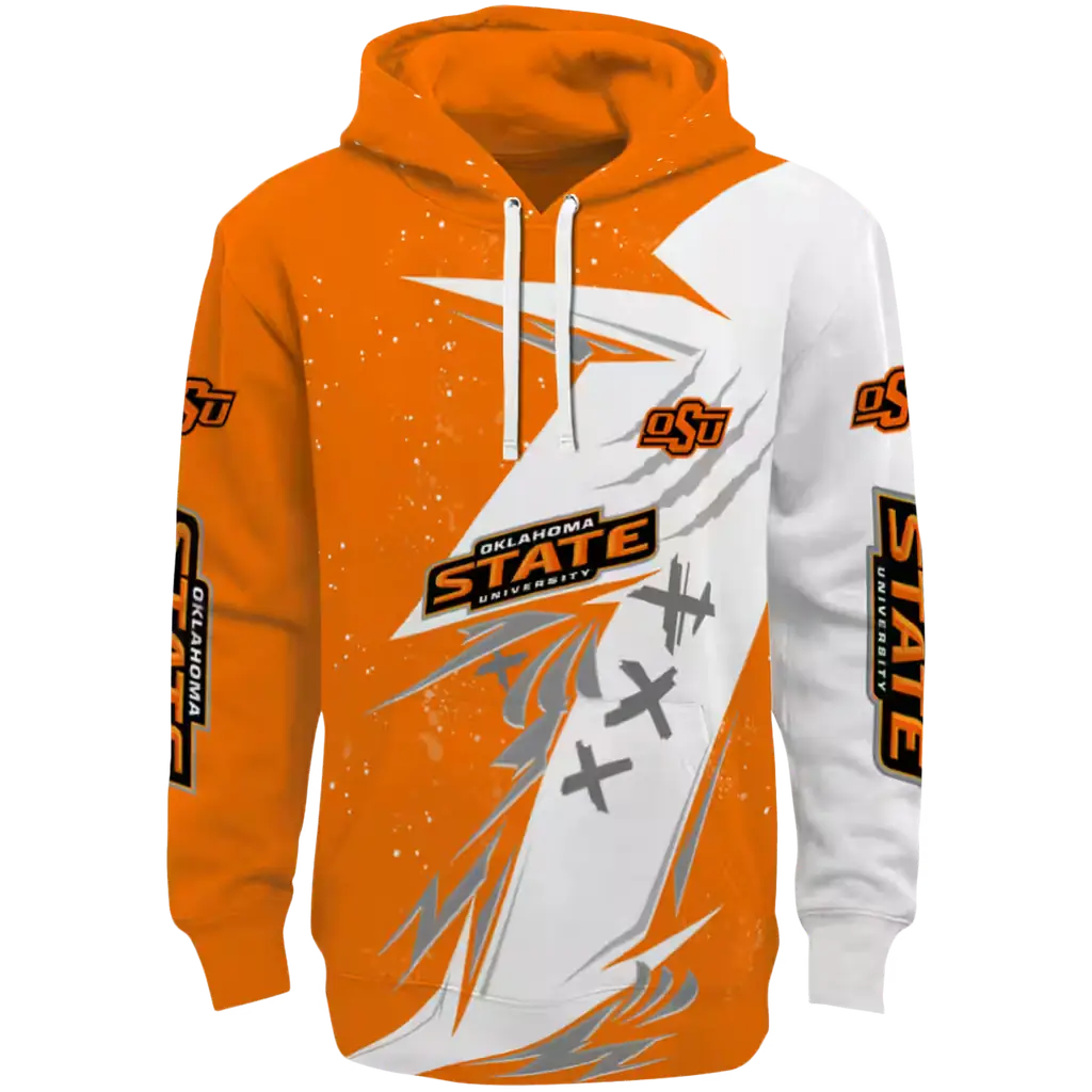 oklahoma state cowboys dynamic slash orange white hoodie best selling oklahoma state cowboys dynamic slash orange white hoodie best selling